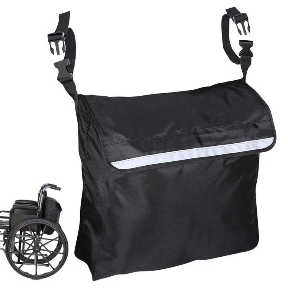 Reflective Stripe Wheelchair Backpack Bag Large Capacity Wheelchair Pouch  School Supplies