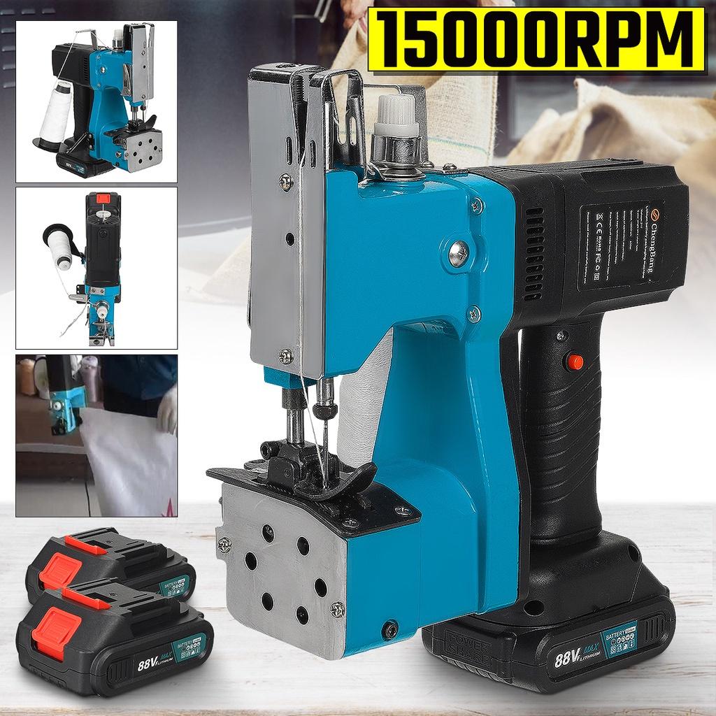 Máquina de coser eléctrica inalámbrica portátil 88VF, embalaje automático, industria textil, máquina de sellado de bolsas tejidas