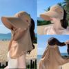 Sun Protection Sun Hat For Women With Removable Shoulder Cover Summer Uv Shield For Outdoor Activities