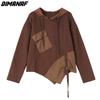 DIMANAF 2023 Plus Größe Pullover Pullover Herbst Oversize Frauen Muster Asymmetrische Pullover Feste Volle Hülse Stricken Lose Pullover