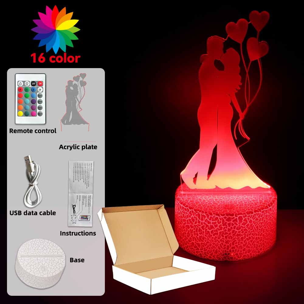 Ich liebe dich Herz Nachtlicht LED Stimmungsleuchte RGB Smart Touch Fernbedienung Romantische Schlafzimmerdeko Valentinstagsgeschenk für Sie/Ihn