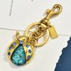 Stylish Ladybugs Keychain With Crystals Rhinestones Alloy Designs For Trendy Accessories