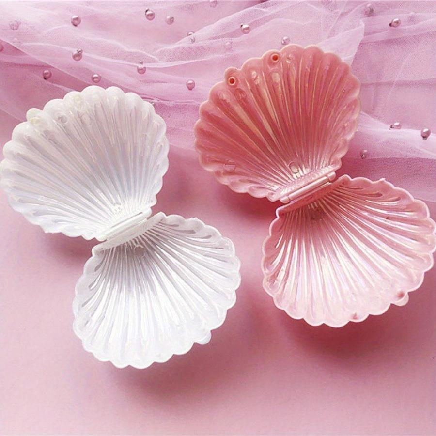 1 pz Scatola del Tesoro a Forma di Conchiglia, Regalo di Matrimonio Creativo Confezione Alimentare romantica Scatola a Conchiglia Scatola del Tesoro Quadrata Gioielli Bo