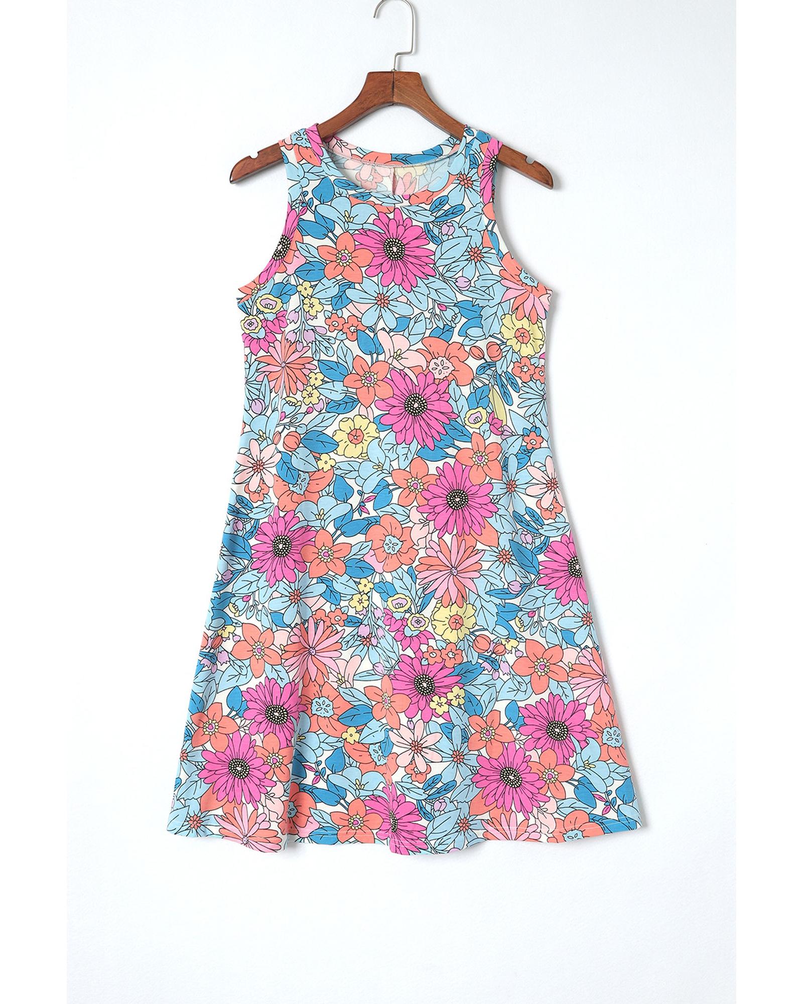 

Azura Exchange Floral Print Sleeveless Mini Dress S різнокольоровий