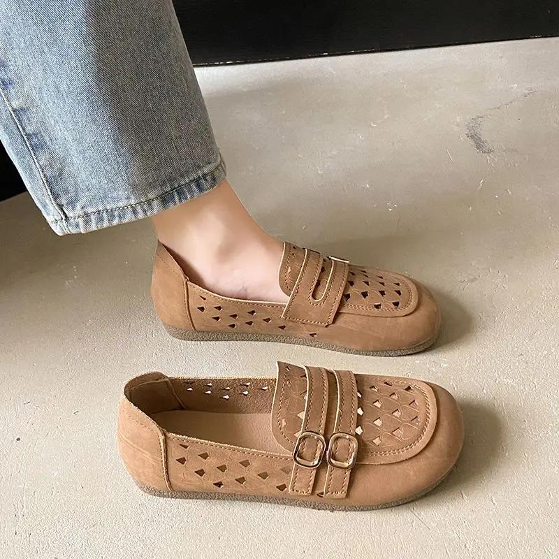 Fashion Ladies Footwear Breathable High Quality Fashion Elegant Dress Lastest Korean Style Low Price Luxury Brand 39 Women's Flat Shoes