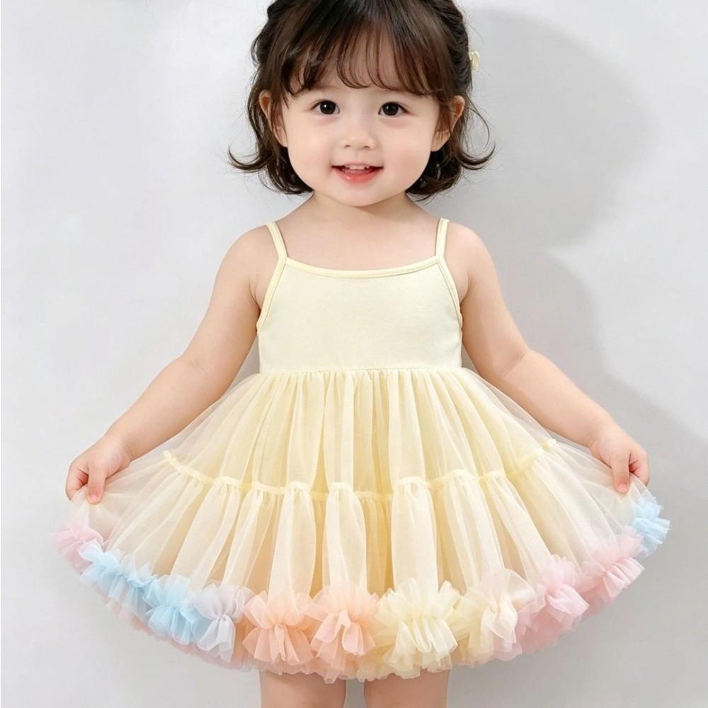 Sleeveless Girls' Ballet TuTu Dress Soft Princess Wedding Dress  Performance Costume