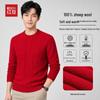 Hodo Men's Premium 100% Wool Crewneck Sweater