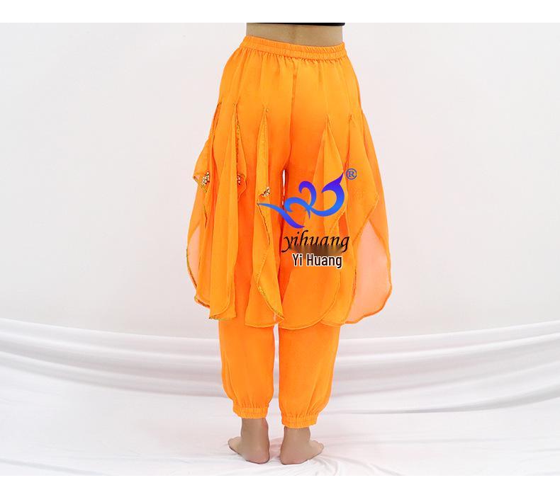 

Belly Dance Chiffon Harem Pants for Performance & Halloween – Tribal Decorative Spinning Dance Bottoms One Size