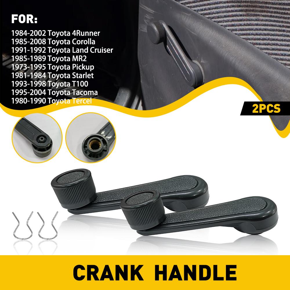 

2 шт. Ручка стеклоподъемника автомобильного окна, рукоятка, рычаг двери, замена для Toyota Tacoma 4Runner Corolla Land Cruiser MR2 пикап серый