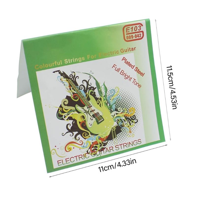 6PCS Professional Electric Guitar Strings Acoustic Guitar Accessories Music Performances Strings Stainless Steel Texture
