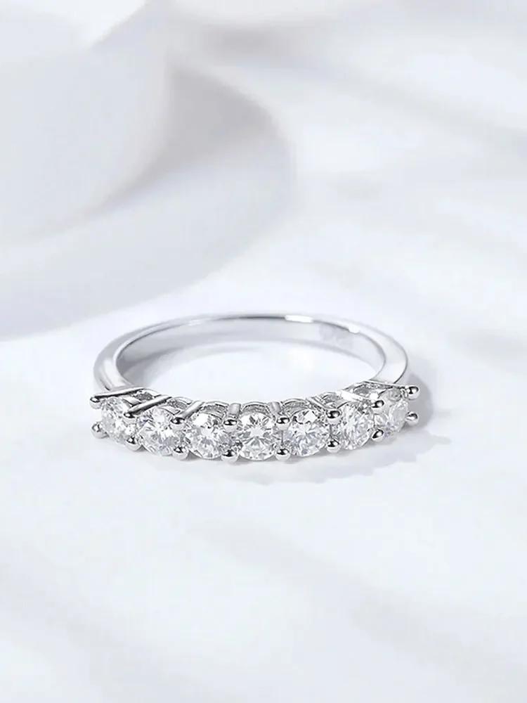 

925 Silver Round Zircon Shiny Gorgeous Rings for Women Engagement Wedding High Quality Fine Jewelry 5 серебряный