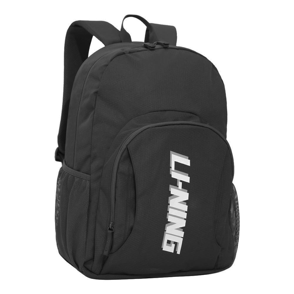 Li Ning Sports Casual Durable Large Capacity Polyester Backpack Kids Backpack Black YBSU023-1 Black