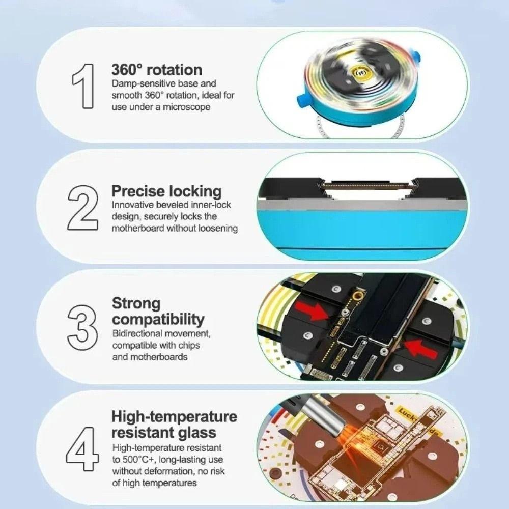 Tempered Insulated Glass Tempered Glass Fixtures Universal Circular Mini Repair Clamp Insulated Glass Fixtures ESD Safe