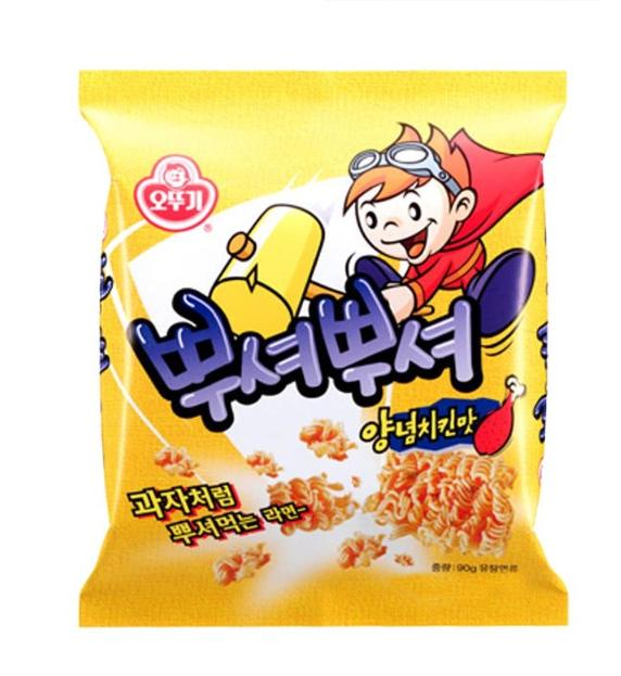Otogi Ppushu Ppushu Seasoned Chicken Flavor Snack 90g Korean Crunchy Noodles