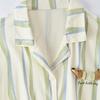 Pure Cotton Breathable and Comfortable Women's Pajamas Striped Dog Decorative Home Clothing Set