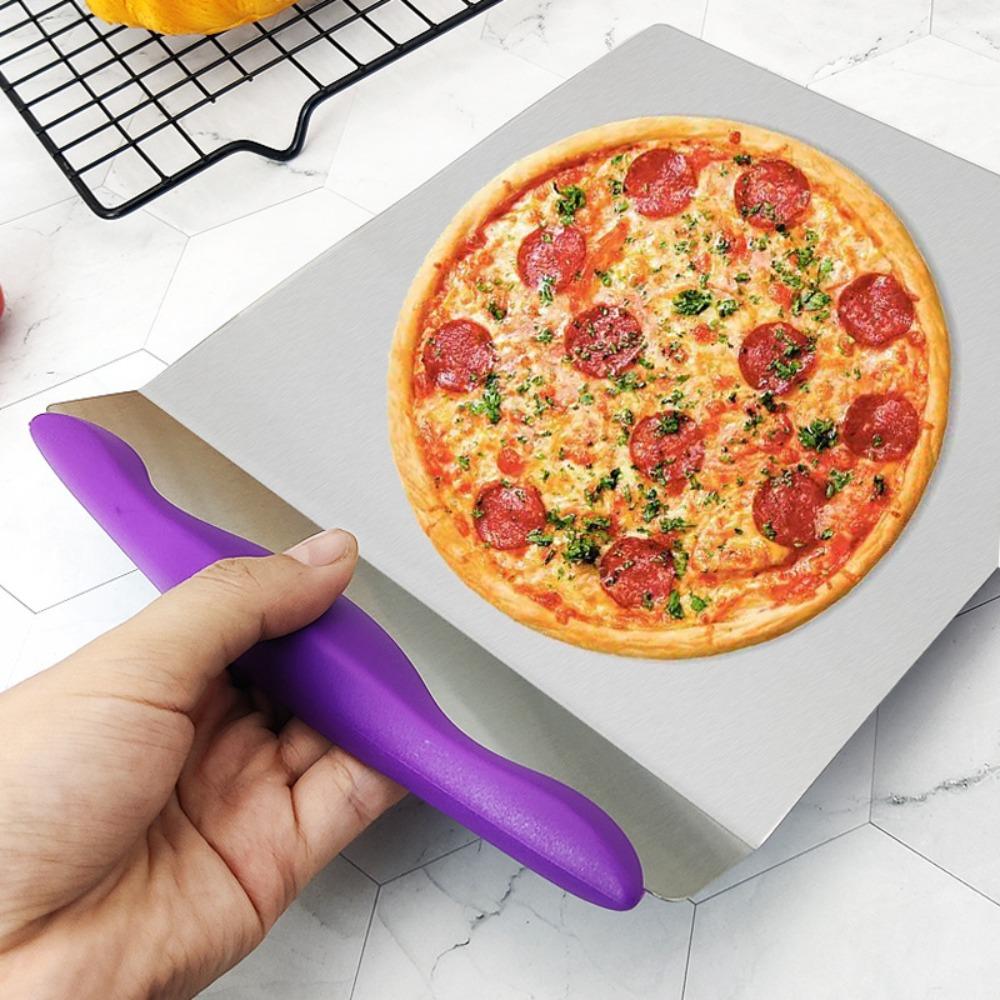 

Stainless Steel Square Cake Lifter Silicone Handle Cake Moving Shovel Kitchen
