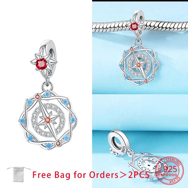 Colorful Zircon Charms Angel Cross Awn Star Beads Original Copper Pendant Fit Diy Diy Bracelet Jewelry Gift For Women