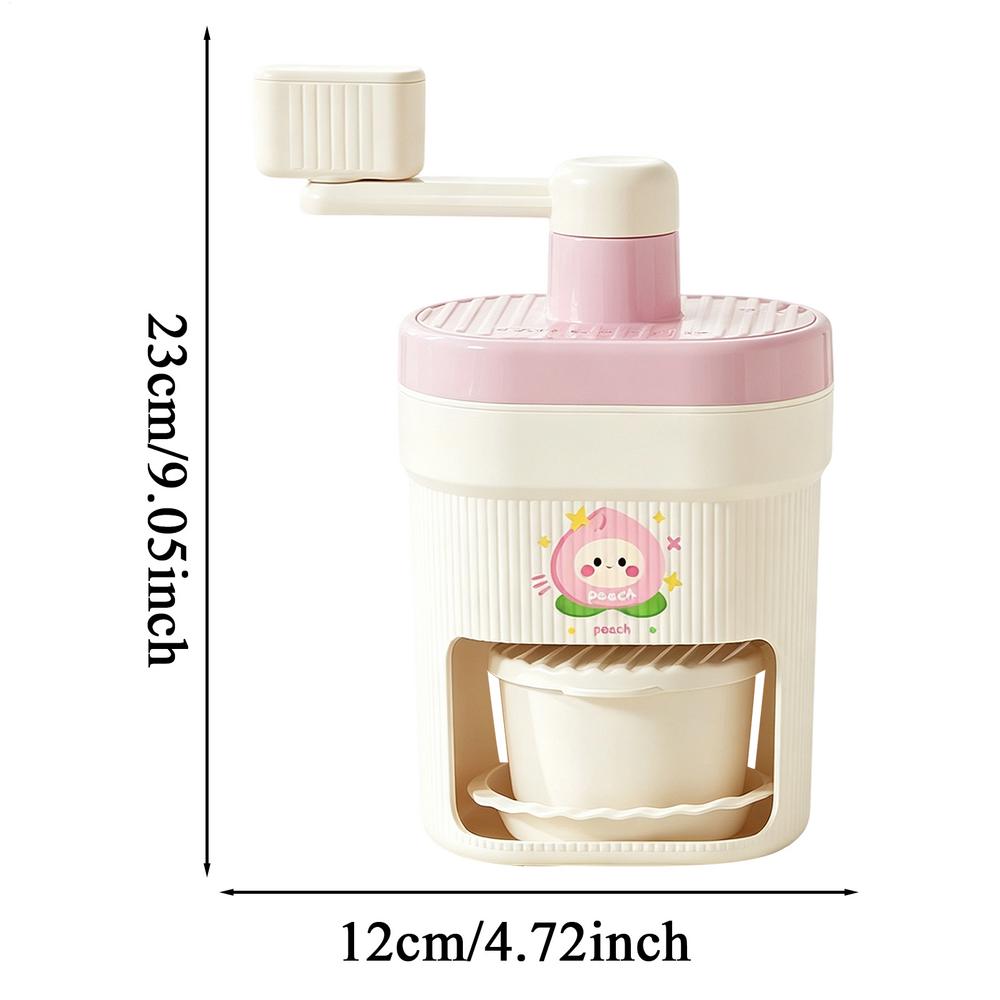 Manual Ice Shaver Cute Portable Manual Hand Crank Shaved Ice Machine for Margaritas Cocktails Cold Drinks Home Party Family розовый
