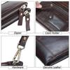 MISFITS Männer Marke Organizer Brieftaschen Aus Echtem Leder Doppel-reißverschluss Handtasche Mann Kuh Leder Lange Geldbörse Multi-funktion Telefon Tasche