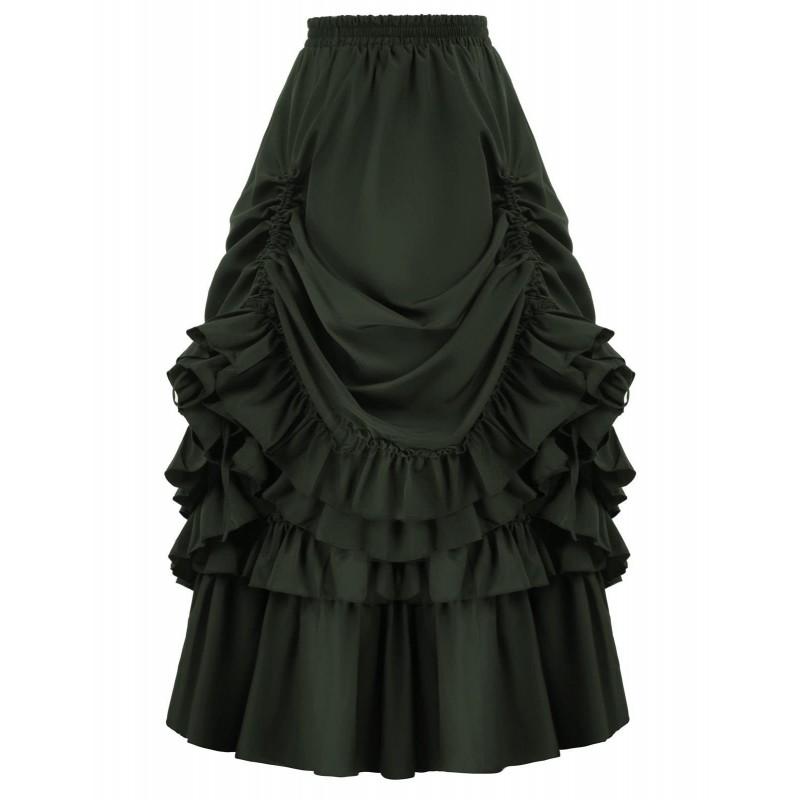 Halloween Renaissance Pirate Skirt Medieval Court Style Irregular Long Dress Party
