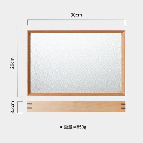 Rechteckiges Holztablett im japanischen Stil, Leichter Luxus Glas Heimdekoration Aufbewahrung Wohnzimmer Couchtisch Tablett