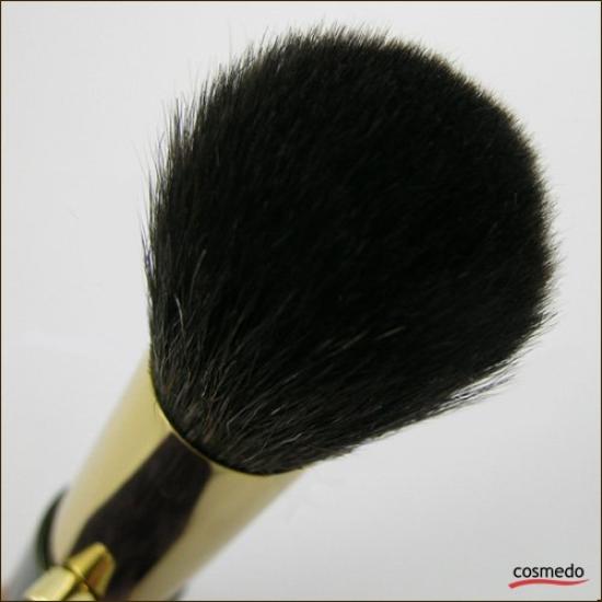 Kumano Brush Cosme-do Portable Slide-Type Cheek Brush (Gray Squirrel + Horsehair Blend) with Cap Makeup Brush H-1