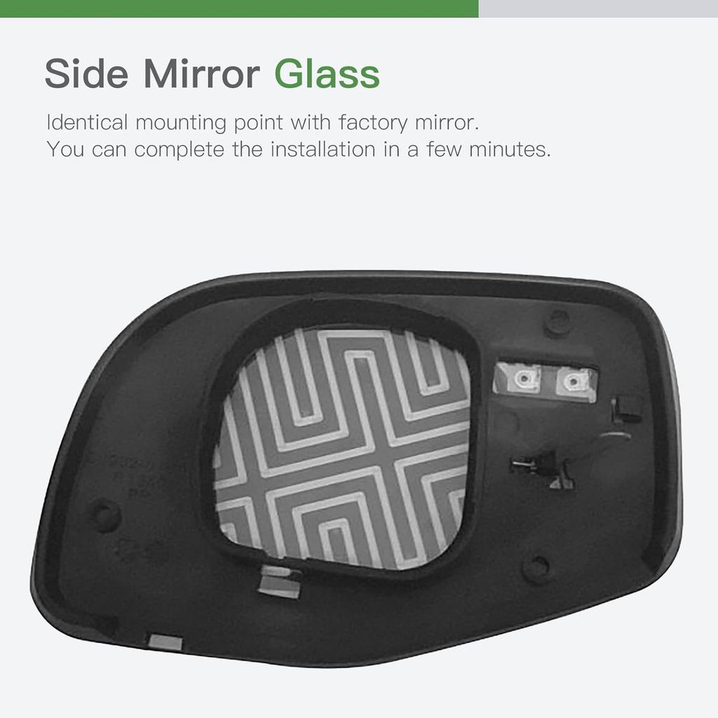 SCITOO Side View Mirror Glass Passenger Right Side Fit For 2002-2005 For FORD/MERCURY EXPLORER/MOUNTAINER W/HEATED Chrome Convex Replacement Exterior