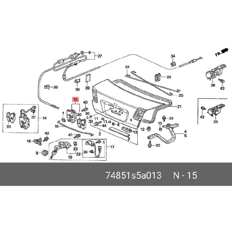 74851-S5A-013 74851-S5A-003 Tailgate Latch Actuator for Civic 01-04 City 07-08
