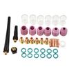 40 Stück WIG Schweißbrenner Spannzange Gaslinse Glaskolben Set für WP-9/20/25