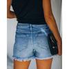 Four Color Ripped High Waist Women's Denim Shorts