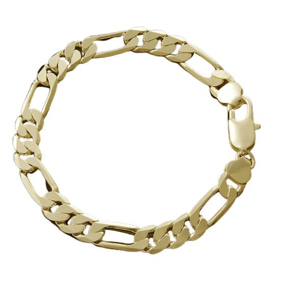 Men Bracelet Chain Hip Hop Jewelry Electroplating Bright Luster Bangle Birthday Gifts