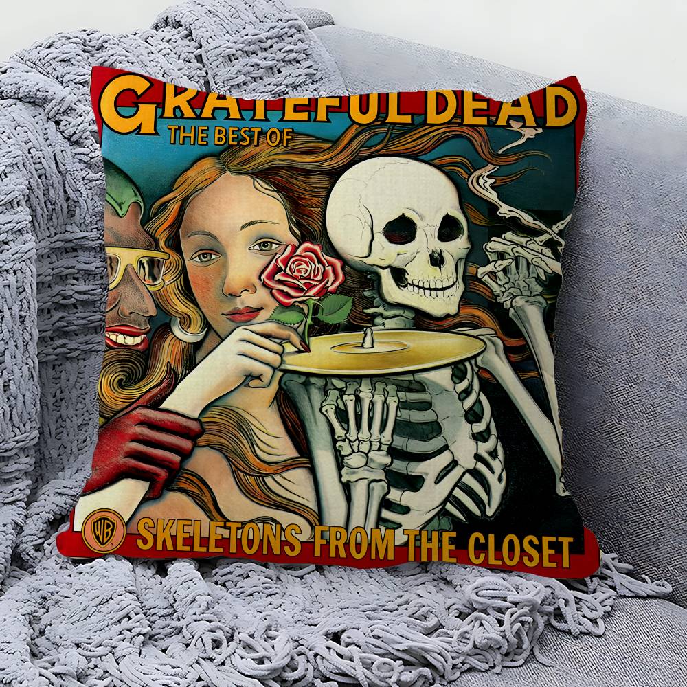 GGrateful DDead Pillowcase toon Gift Cushion Cover Bedroom Home Sofa Chair Seat Decor pillow case