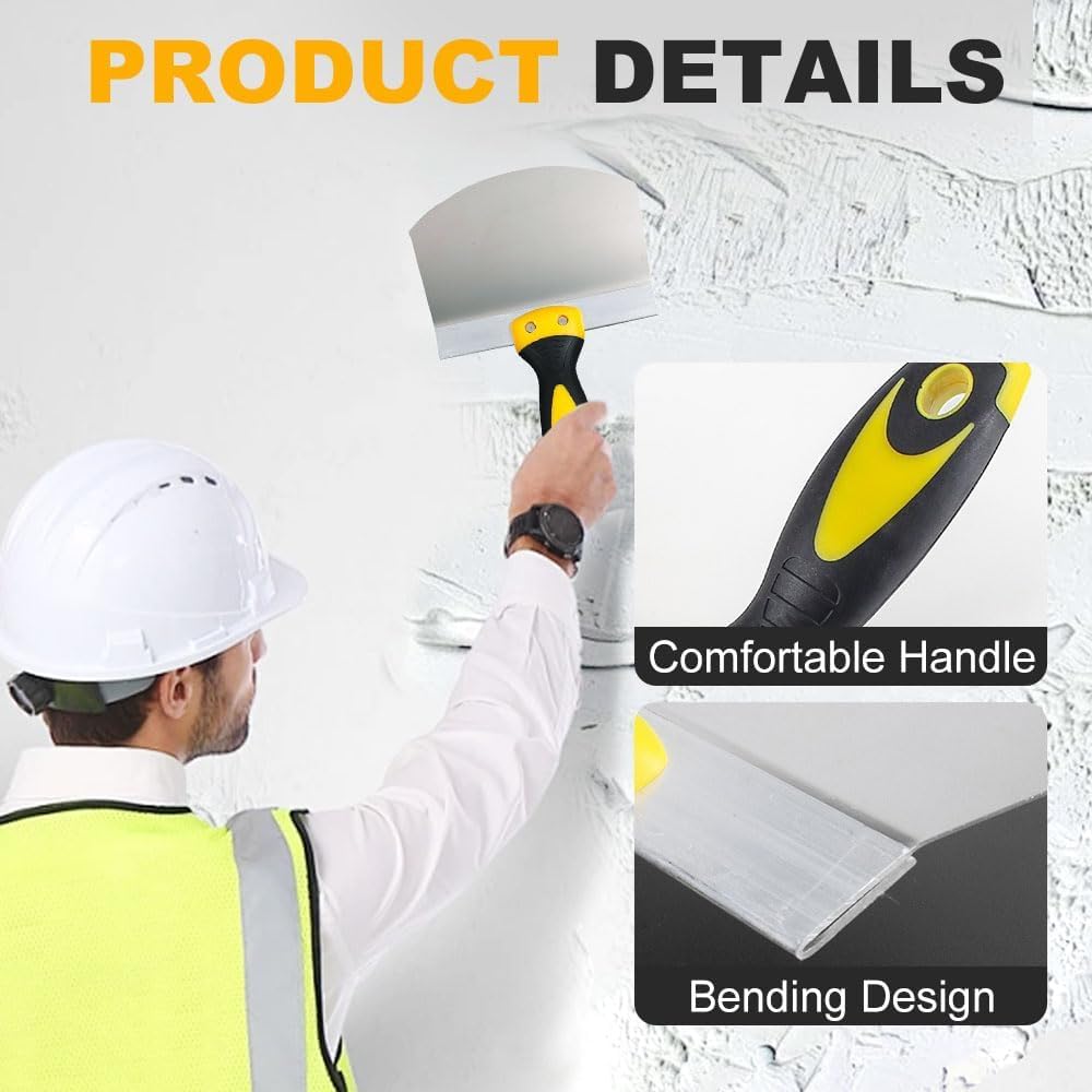 1 Pcs Stainless Steel Putty Knife for Drywall Finishing, Plastering, Painting, and Household Industrial Construction Use