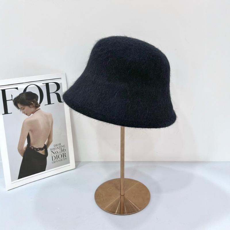 25 début d'automne nouveau chapeau bob en laine pour femme hiver tempérament simple et élégant couleur unie chapeau cloche chaud chapeau bob tendance