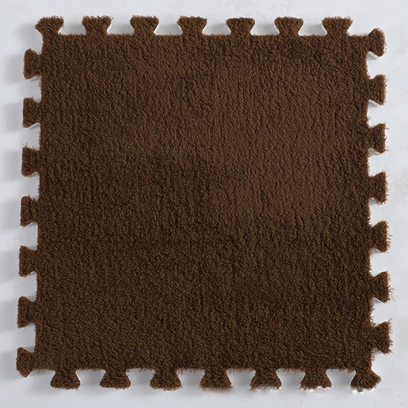 30*30 см Мягкий Плюшевый Ковер Игровой Коврик Ковер-Пазл Теплый Игровой Коврик Соединяющиеся Плитки для Занятий Напольный Ковер Декоративный Коврик