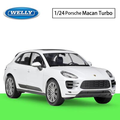 1/24 échelle WELLY Porsche Macan Turbo alliage modèle de voiture moulé sous pression en métal jouet véhicules modèle de voiture haute Simulation Collection cadeaux pour enfants