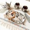 BROval Stainless Steel Cake Tray Afternoon Tea Dessert Plate Silver Jewelry Mirror Surface Storage Tray Trays Decorative OrganizerEY
