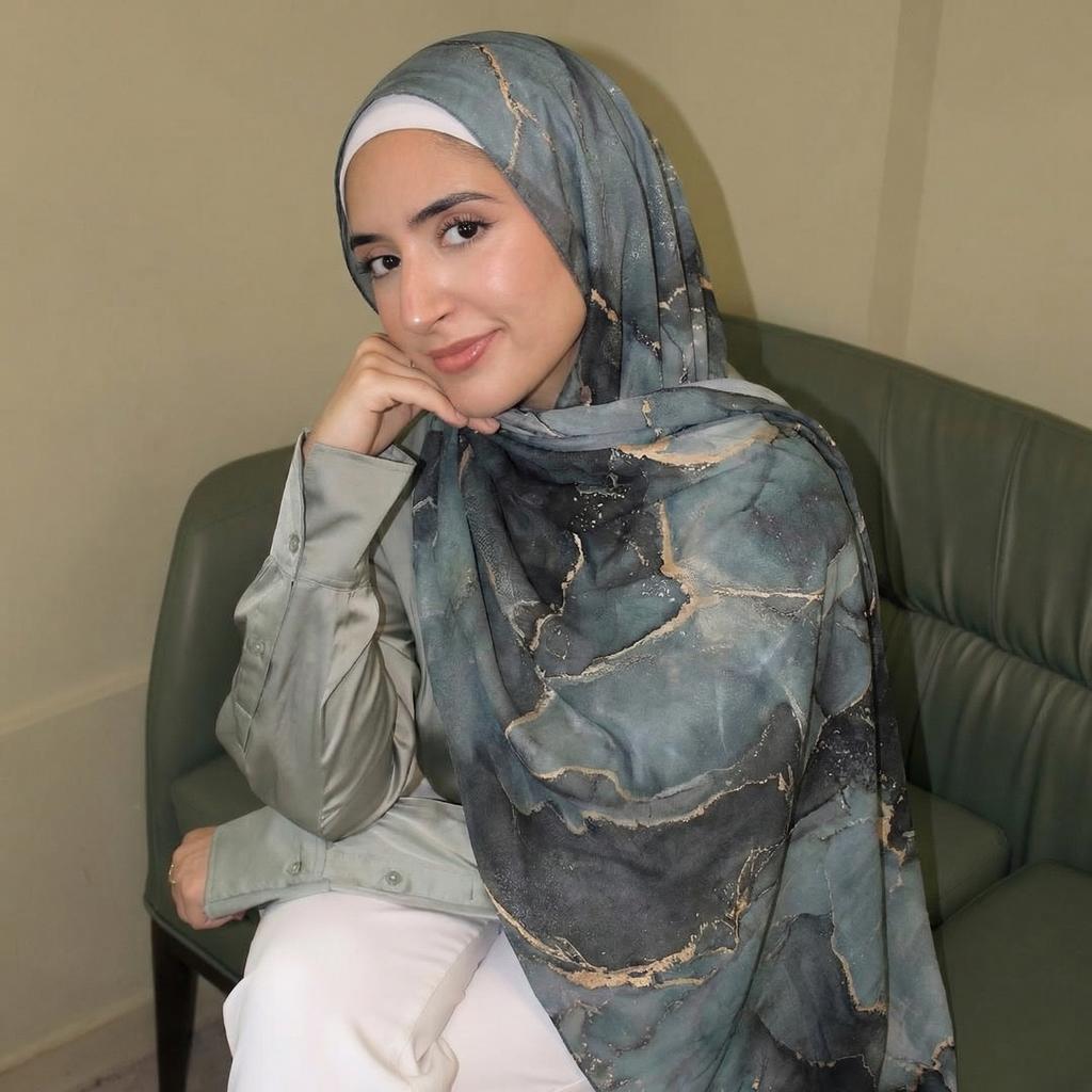 Watercolour Printed Modal Hijabs for Women Breathable Light Weight Cotton Viscose Scarf Soft Muslim Women Shawl Headscarf 2026