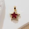 18k Gold-Filled Micro-Paved Zircon Star Pendant DIY Necklace & Earring Materials