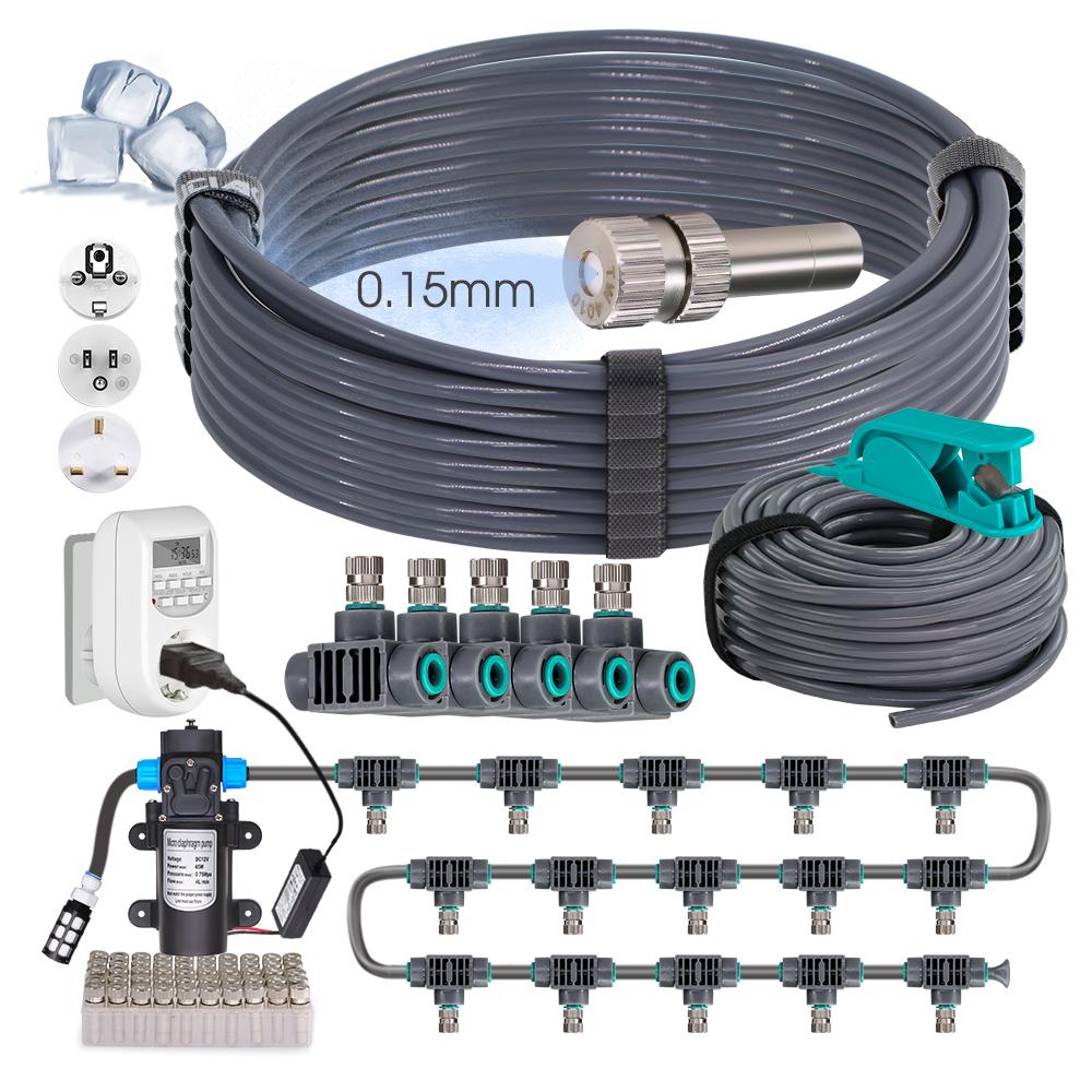 

Насос 45 Вт 0,15 мм наружная система охлаждения туманом для сада, ресторана, самовсасывающий источник питания 110-240 В, быстрая установка
