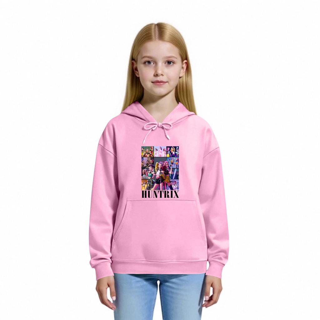 Dětská mikina s kapucí Chlapecká a dívčí módní potištěná mikina s dlouhým rukávem