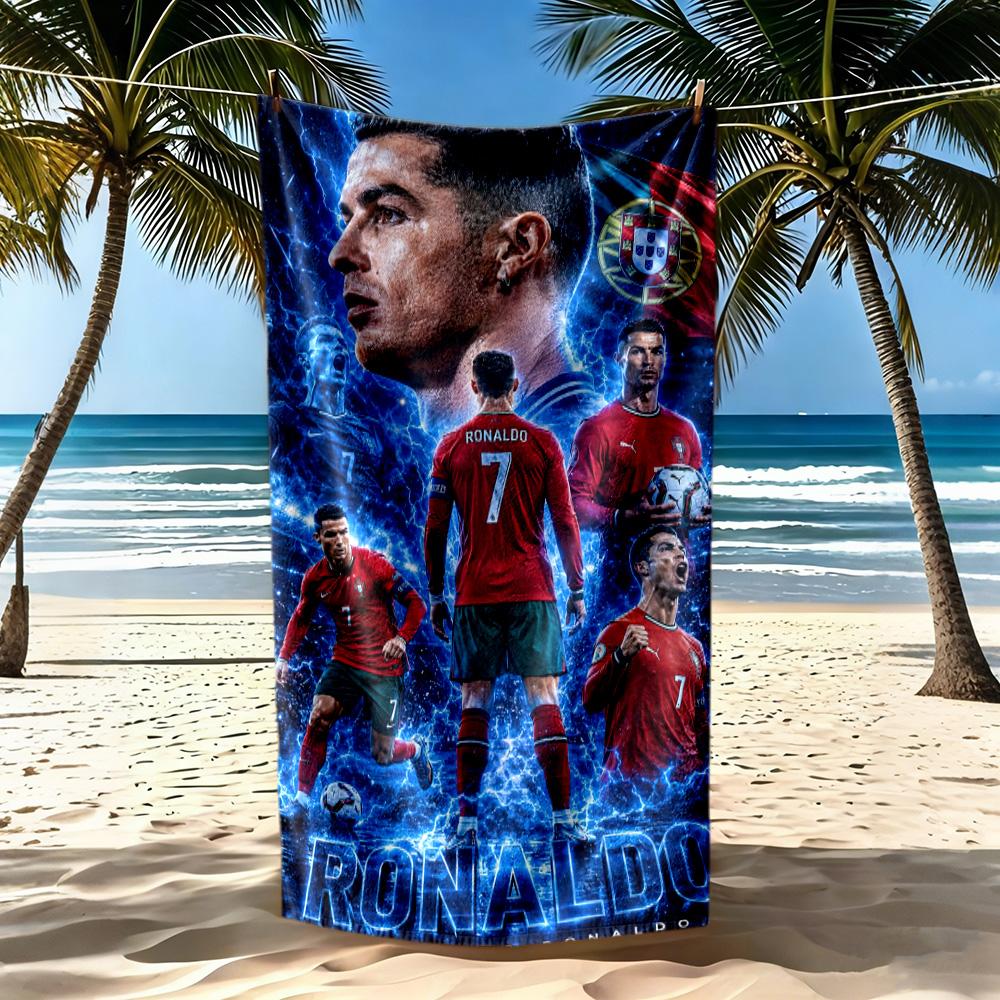 Cristiano Ronaldo Beach Towel Soft Durable Quickdry Comfortable Lightweight Suitable For Sports Travel Swimming Yoga Bathroom Beach And Pool