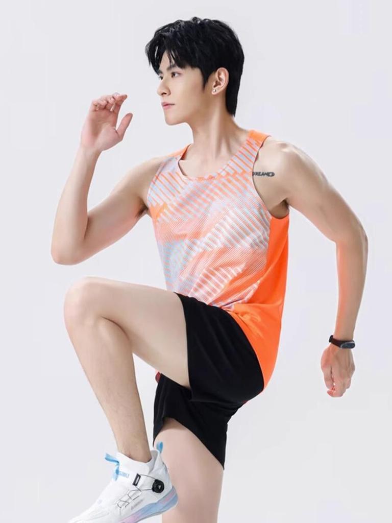 Unisex Track & Field Suit Set - Training Vest & Three-Point Pants for Running & Hurdles