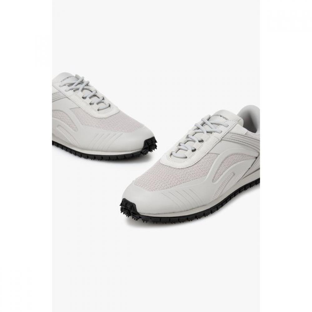 Emporio Armani Men Mesh Mix Lace Up Sneakers A515131026