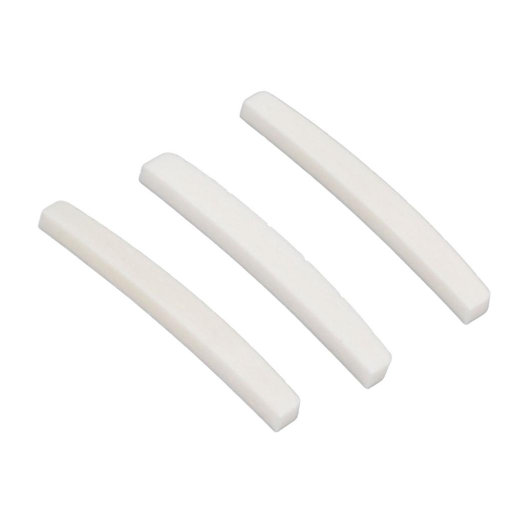 3PCS Electric Guitar Nut 6 Strings Electric Guitar Arc Preslotted Bone Replacement