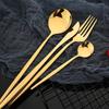 24 Teile/satz Spiegel Besteck Set Edelstahl Besteck Set Gabel Löffel Messer Abendessen Set Gold Geschirr Set Küche Besteck