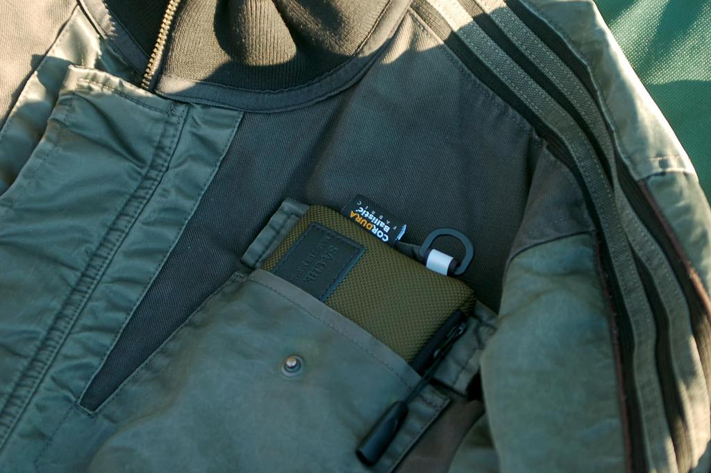 Cordura Outdoor UL Mini Portfel Wykonany w Kompaktowym Składanym na Pół Formacie na Banknoty i Monety Lekki Naszyjnik Popularny na i Wędrówki SA-CHE Ballistic® Plus, Japonia, Portmonetka,