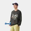 Li Ning Sports Lifestyle Series American High Street Retro Fashion Versatile Casual Simple Solid Color Round Neck Letter Knitted Sweatshirt AWDV411-5