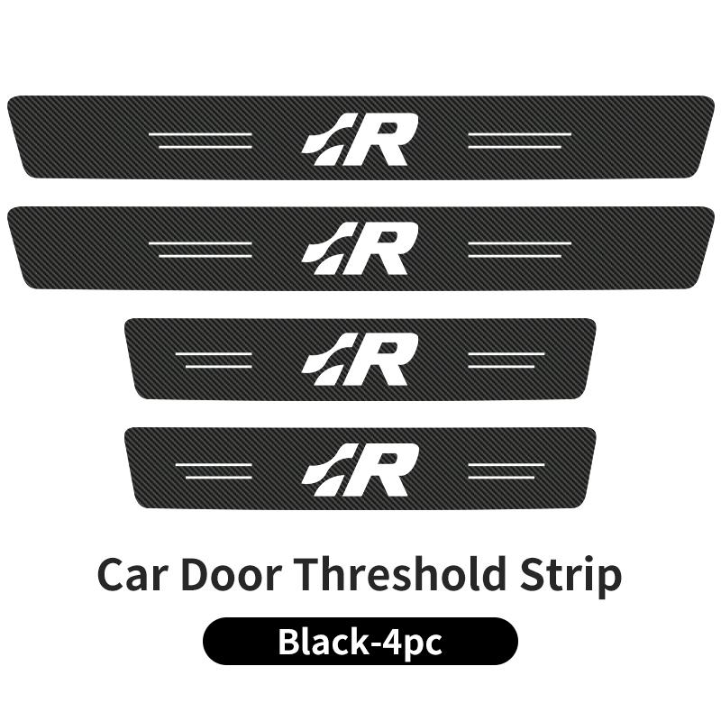 New 2026 Leather Car Door Plate Threshold Protector Strip Sticker For Volkswagen VW Scirocco Jetta Beetle Golf Passat Polo Sharan Touran
