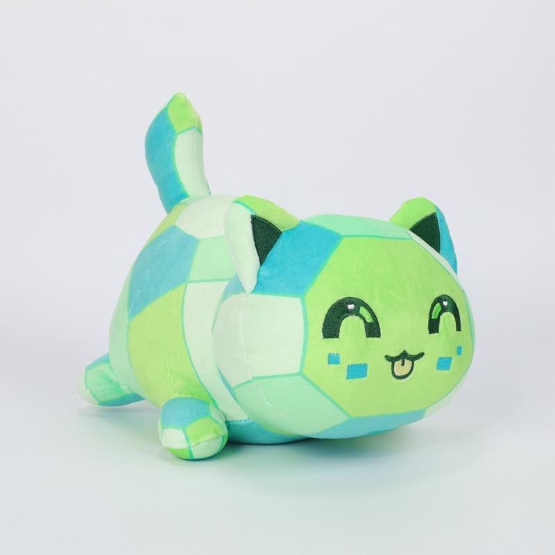 

Плюшевая игрушка Aphmau, горячо продаваемая, кошка, плюшевая игрушка, кукла, бургер, картофель фри, кошка, мягкая подушка 26cm сливовый